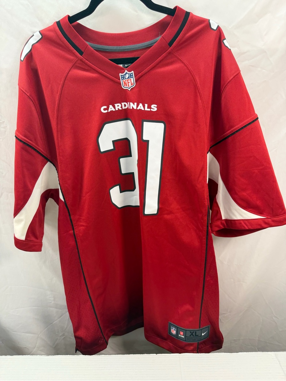 NIKE Arizona Cardinals David Johnson #31 On Field NFL Jersey Mens XL Red/White